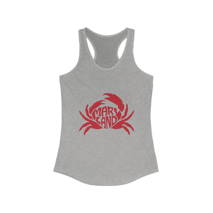 Women’s Racerback Tank Top – 'Maryland Crab' Design - To Be Designs