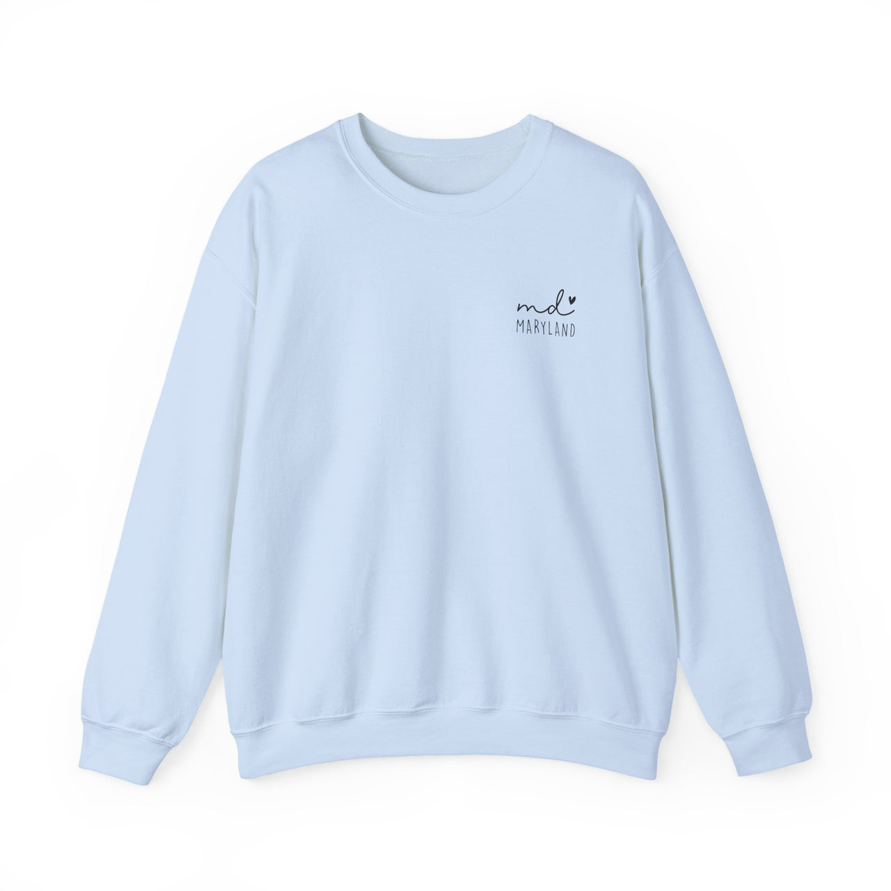 Maryland MD Cozy Unisex Crewneck Sweatshirt, Comfy Layering Piece, Perfect Gift for Friends, Relaxed Style for Every Season, Casual Sweat