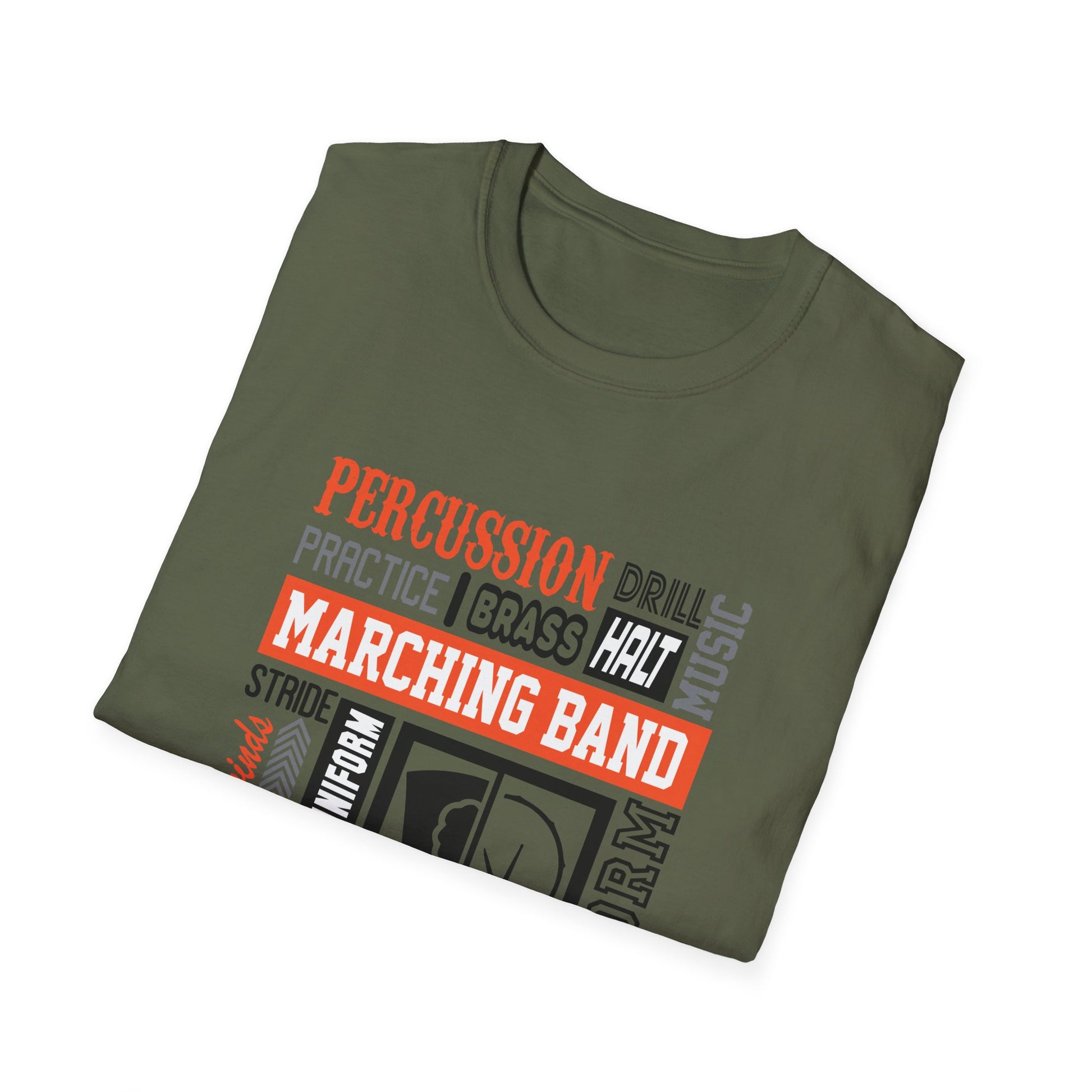 Marching Band Unisex Softstyle T-Shirt, Music Lover Tee, Drum Corps Apparel, Band Performance Shirt, Gift for Musicians, Marching [...] - To Be Designs