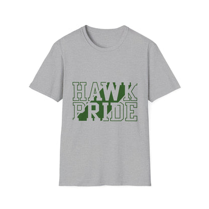 Hawk Pride Unisex T-Shirt, Softstyle Tee for School Spirit, College Apparel, Gifts for Graduates, Casual Wear