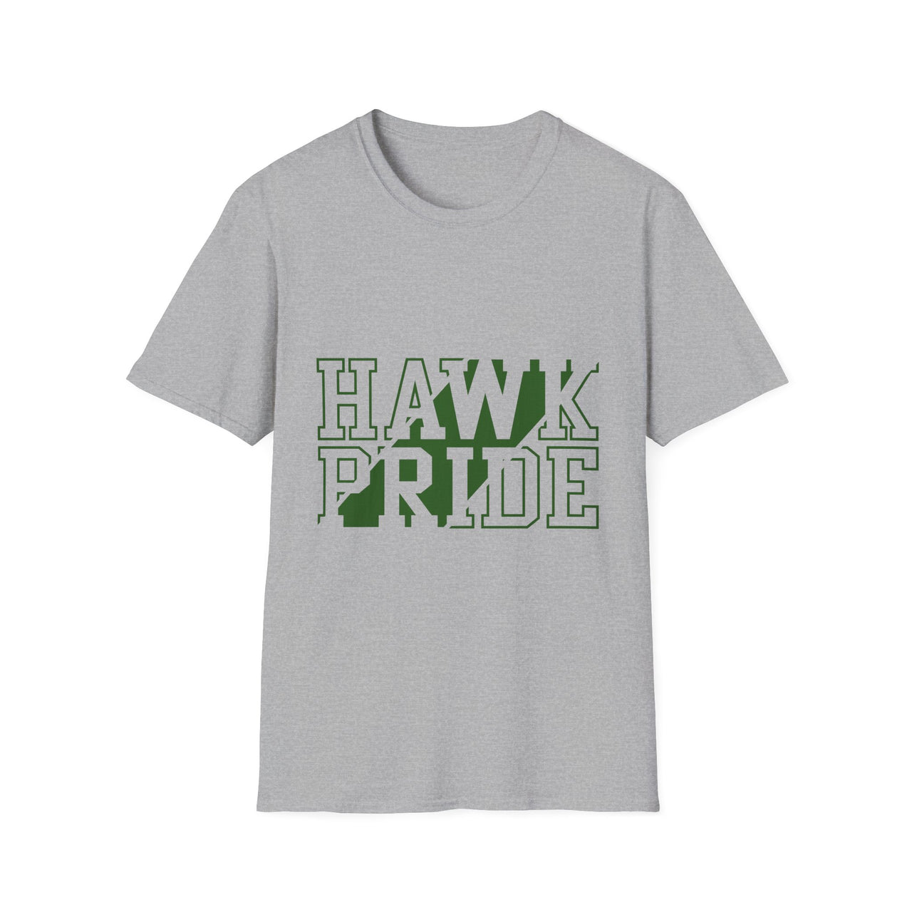 Hawk Pride Unisex T-Shirt, Softstyle Tee for School Spirit, College Apparel, Gifts for Graduates, Casual Wear