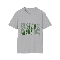 Hawk Pride Unisex T-Shirt, Softstyle Tee for School Spirit, College Apparel, Gifts for Graduates, Casual Wear