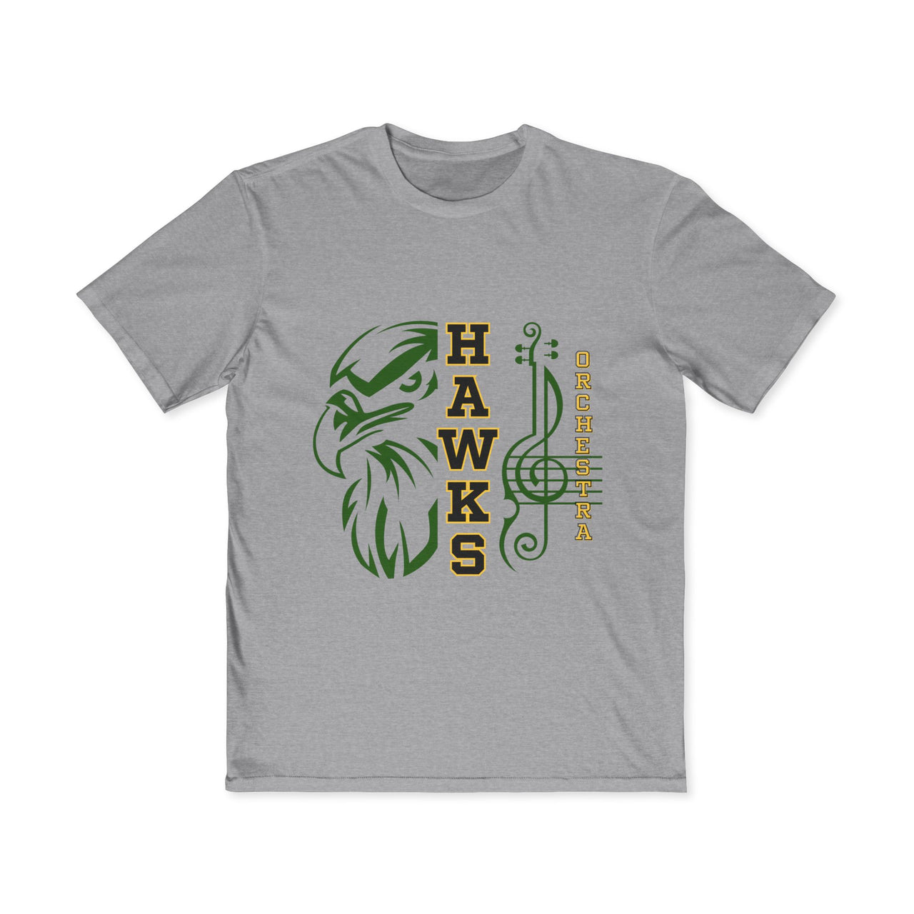 NHHS Music Orchestra Tee, Musician Gift, Hawk Design Shirt, Casual Wear, Concert Apparel, Band Merchandise