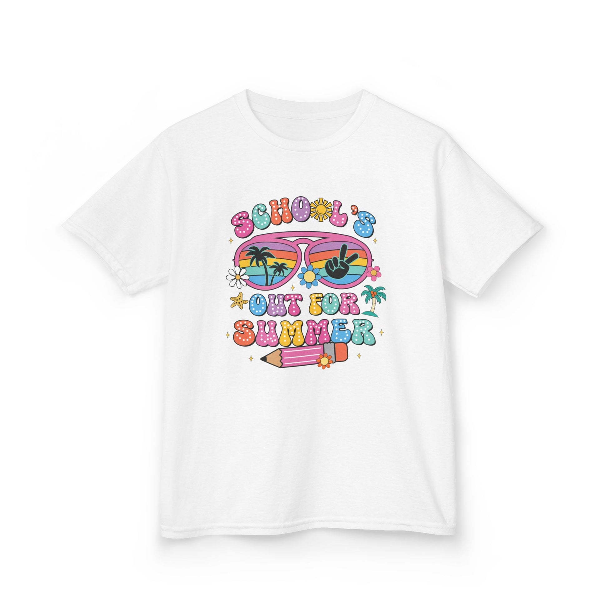 Summer Vibes Kids Tee, School's Out Shirt, Kids Summer T-Shirt, Fun Graphic Tee, Youth Casual Wear - To Be Designs