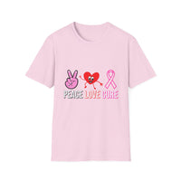 Peace Love Cure T-Shirt — Breast Cancer Awareness Tee