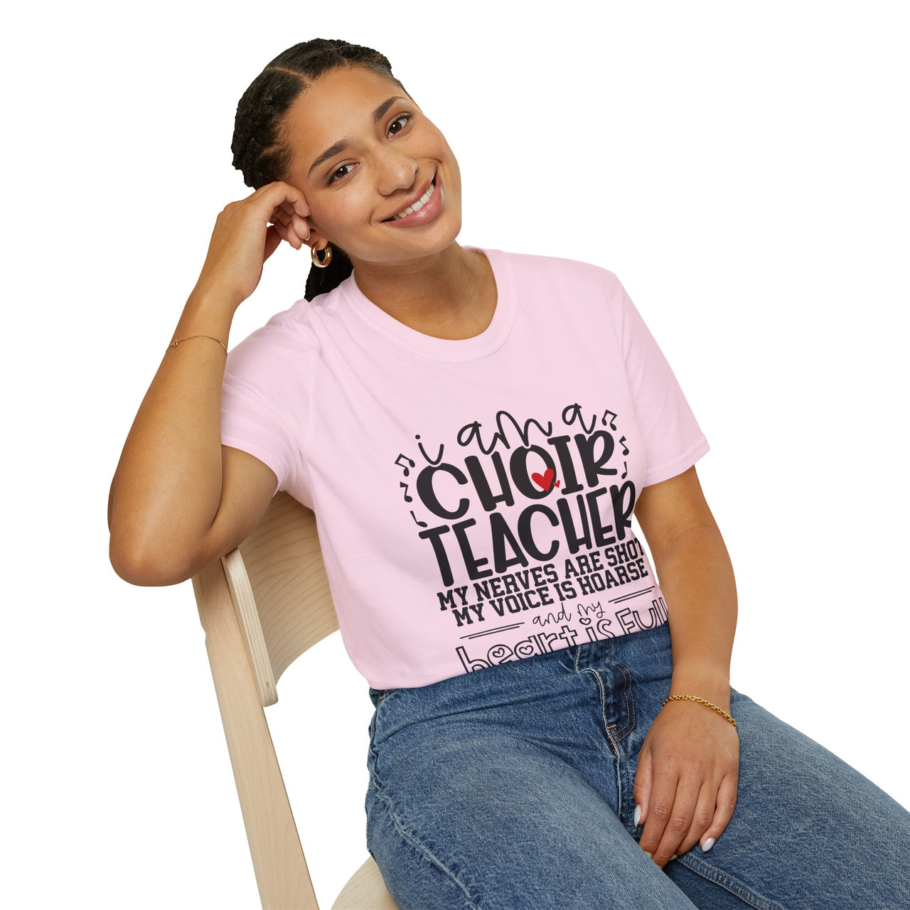 Heartfelt Choir Teacher T-Shirt, Music Educator Gift, Unisex Tee, Teacher Appreciation, Back to School, Cute and Comfy Shirt