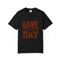 Game Day Unisex Garment-Dyed T-shirt, Football Tee, Sports Apparel, Gift for Him, Casual Wear, Tailgate Outfit, Game Night Shirt