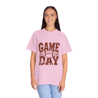 Game Day Unisex Garment-Dyed T-shirt, Football Tee, Sports Apparel, Gift for Him, Casual Wear, Tailgate Outfit, Game Night Shirt