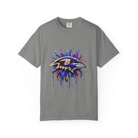 Baltimore Ravens Splatter Graphic T-Shirt, Unisex Sports Apparel, Fan Gear, Game Day Outfit, Gift for Ravens Fans