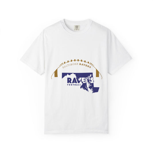 Baltimore Ravens Garment-Dyed T-Shirt - Unisex Football Fan Tee, Casual Wear, Game Day Apparel, Sports Merchandise, Birthday Gift