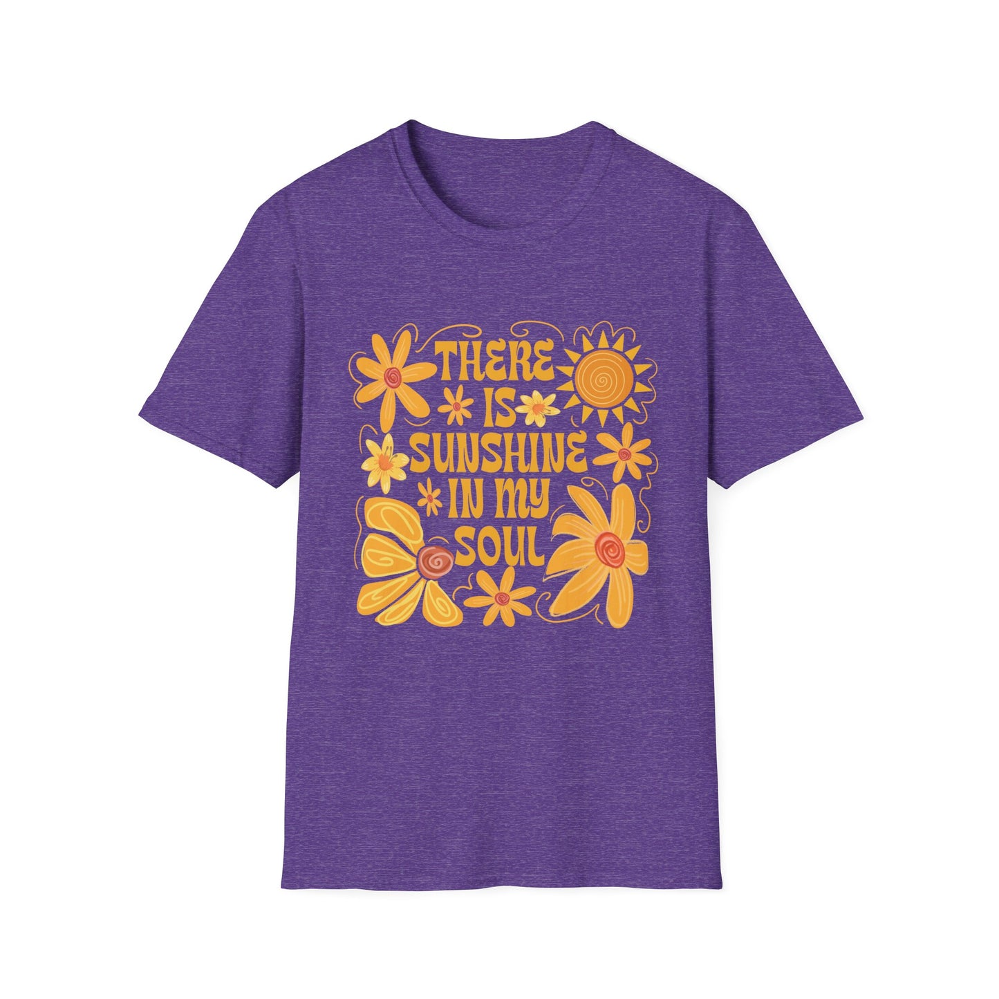 Sunshine in My Soul T-Shirt, Bright Floral Tee, Inspirational Shirt, Gift for Friend, Summer Outfit, Casual Wear - To Be Designs