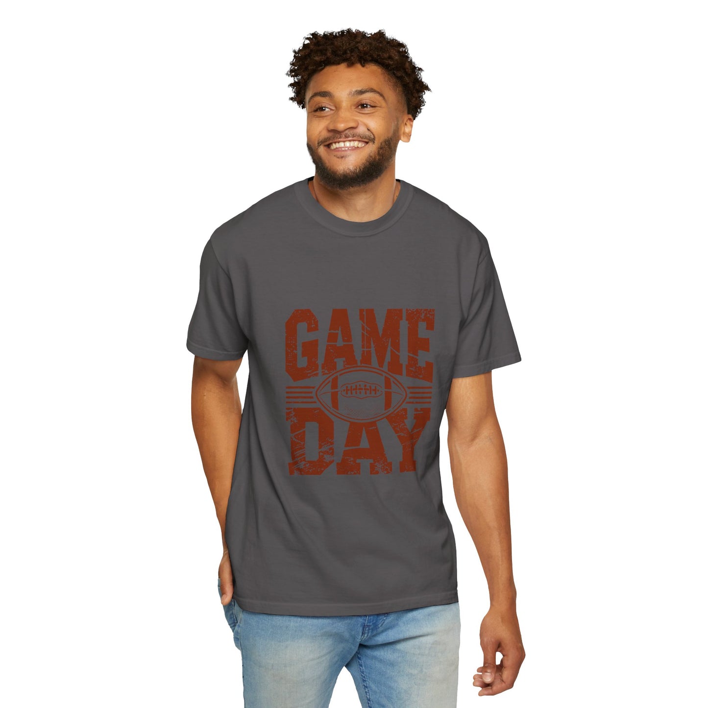 Game Day Unisex Garment-Dyed T-shirt, Football Tee, Sports Apparel, Gift for Him, Casual Wear, Tailgate Outfit, Game Night Shirt