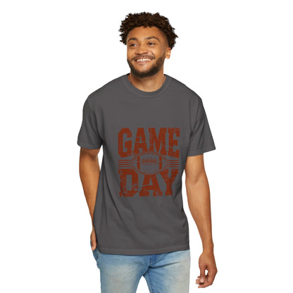 Game Day Unisex Garment-Dyed T-shirt, Football Tee, Sports Apparel, Gift for Him, Casual Wear, Tailgate Outfit, Game Night Shirt