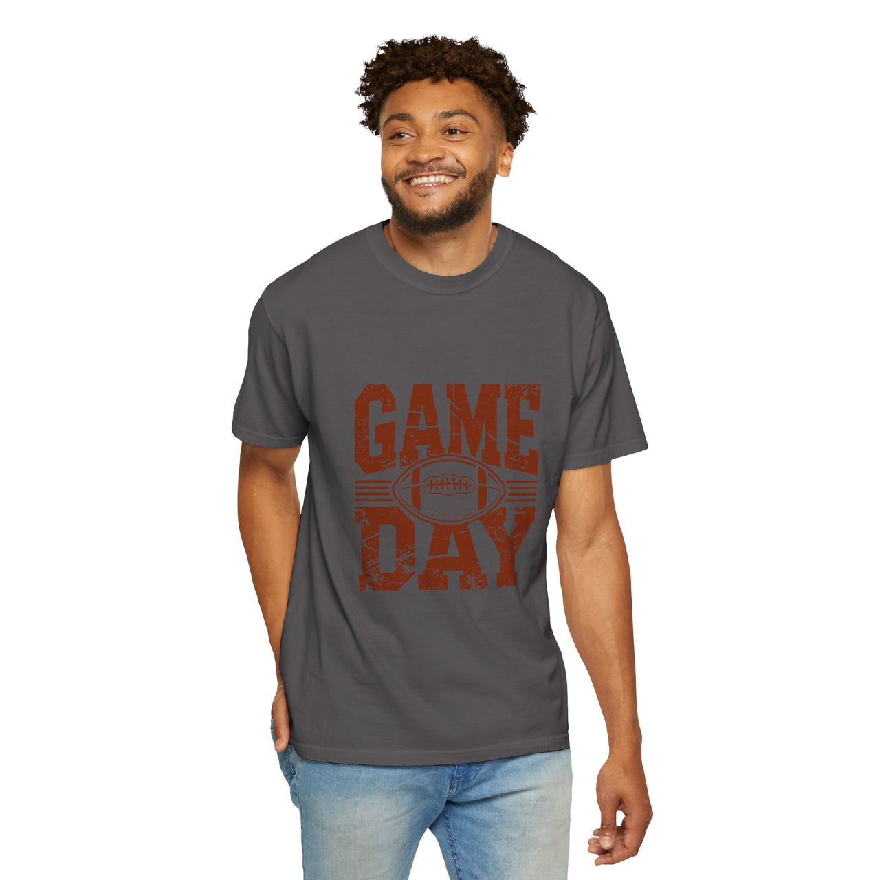 Game Day Unisex Garment-Dyed T-shirt, Football Tee, Sports Apparel, Gift for Him, Casual Wear, Tailgate Outfit, Game Night Shirt