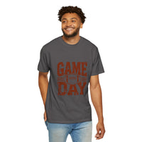 Game Day Unisex Garment-Dyed T-shirt, Football Tee, Sports Apparel, Gift for Him, Casual Wear, Tailgate Outfit, Game Night Shirt