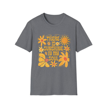 Sunshine in My Soul T-Shirt, Bright Floral Tee, Inspirational Shirt, Gift for Friend, Summer Outfit, Casual Wear - To Be Designs