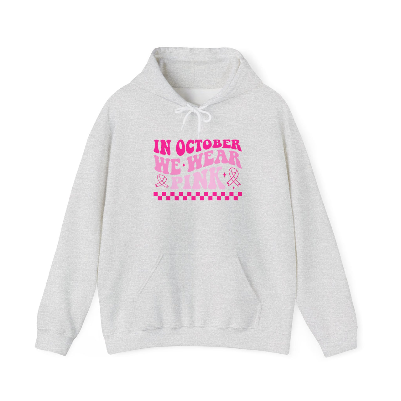 Breast Cancer Awareness Hoodie — “In October We Wear Pink” Pink Ribbon Hoodie