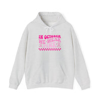 Breast Cancer Awareness Hoodie — “In October We Wear Pink” Pink Ribbon Hoodie