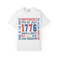 Patriotic Unisex T-Shirt - Celebrate Independence Day, Fourth of July, USA Freedom, Home of the Brave, American Pride - To Be Designs