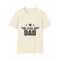 Top Dad Unisex Softstyle T-Shirt, Father's Day Gift, Casual Tee, Dad Apparel, Birthday Present, Family Gathering Wear - To Be Designs