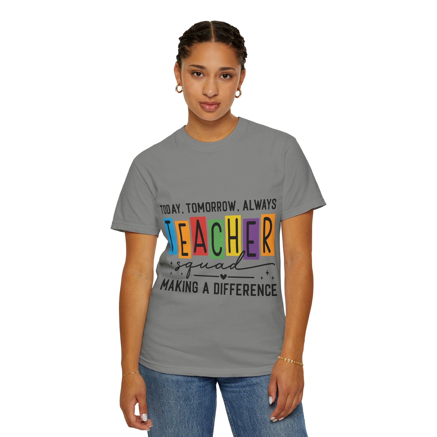 Colorful Teacher T-Shirt | Teacher Squad | Gift for Educators, School Spirit Tee, Classroom Apparel, Inspirational Teacher Gift