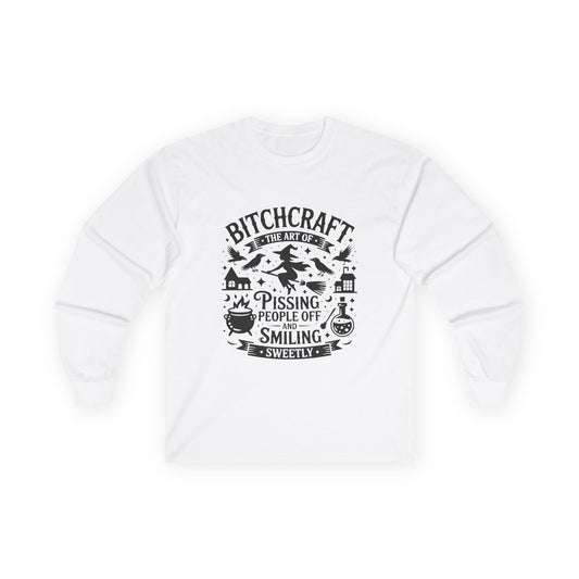 Bitchcraft Unisex Long Sleeve Tee | Funny Witchy Shirt, Gifts for Witches, Halloween Apparel, Spooky Season Wear, Casual Outfit