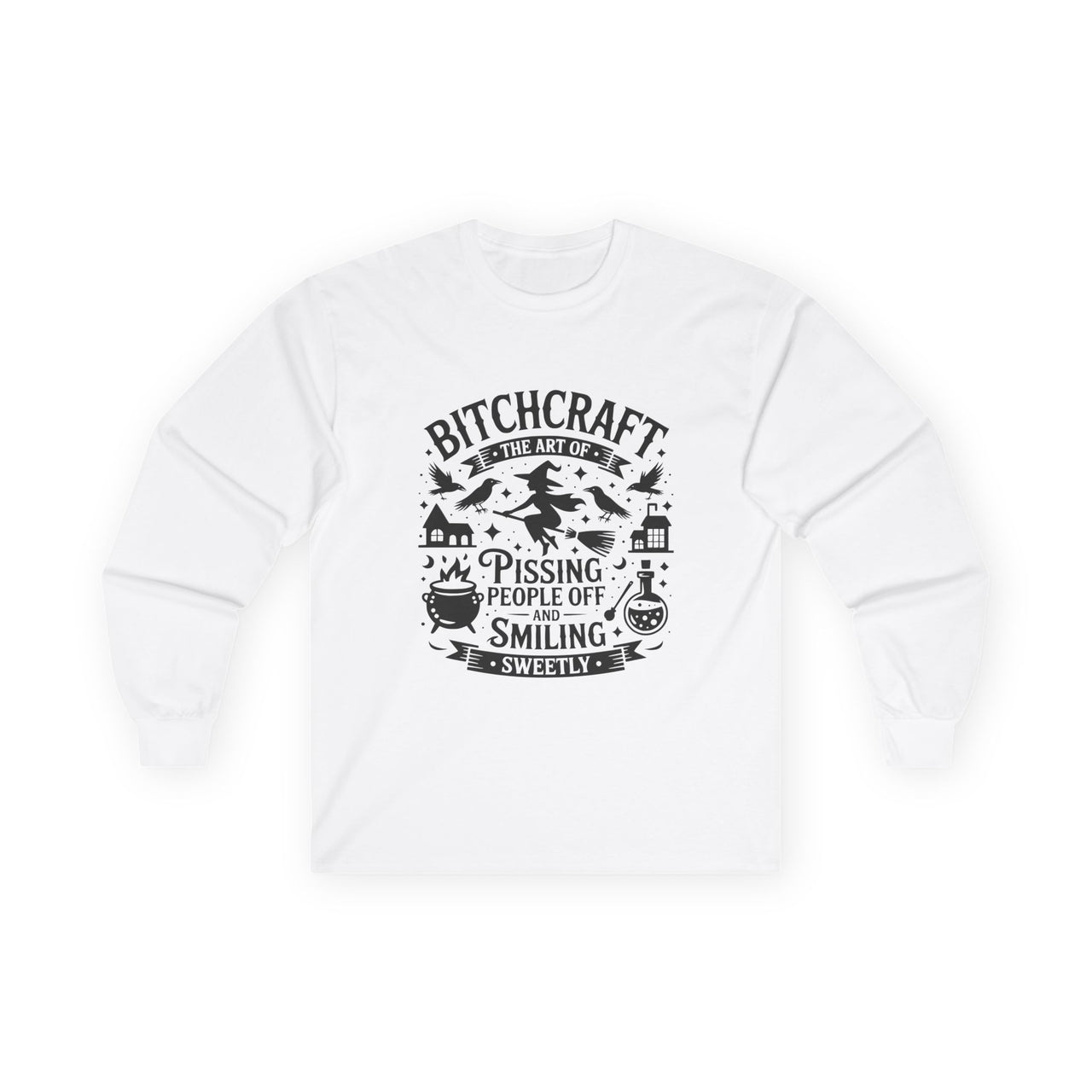 Bitchcraft Unisex Long Sleeve Tee | Funny Witchy Shirt, Gifts for Witches, Halloween Apparel, Spooky Season Wear, Casual Outfit