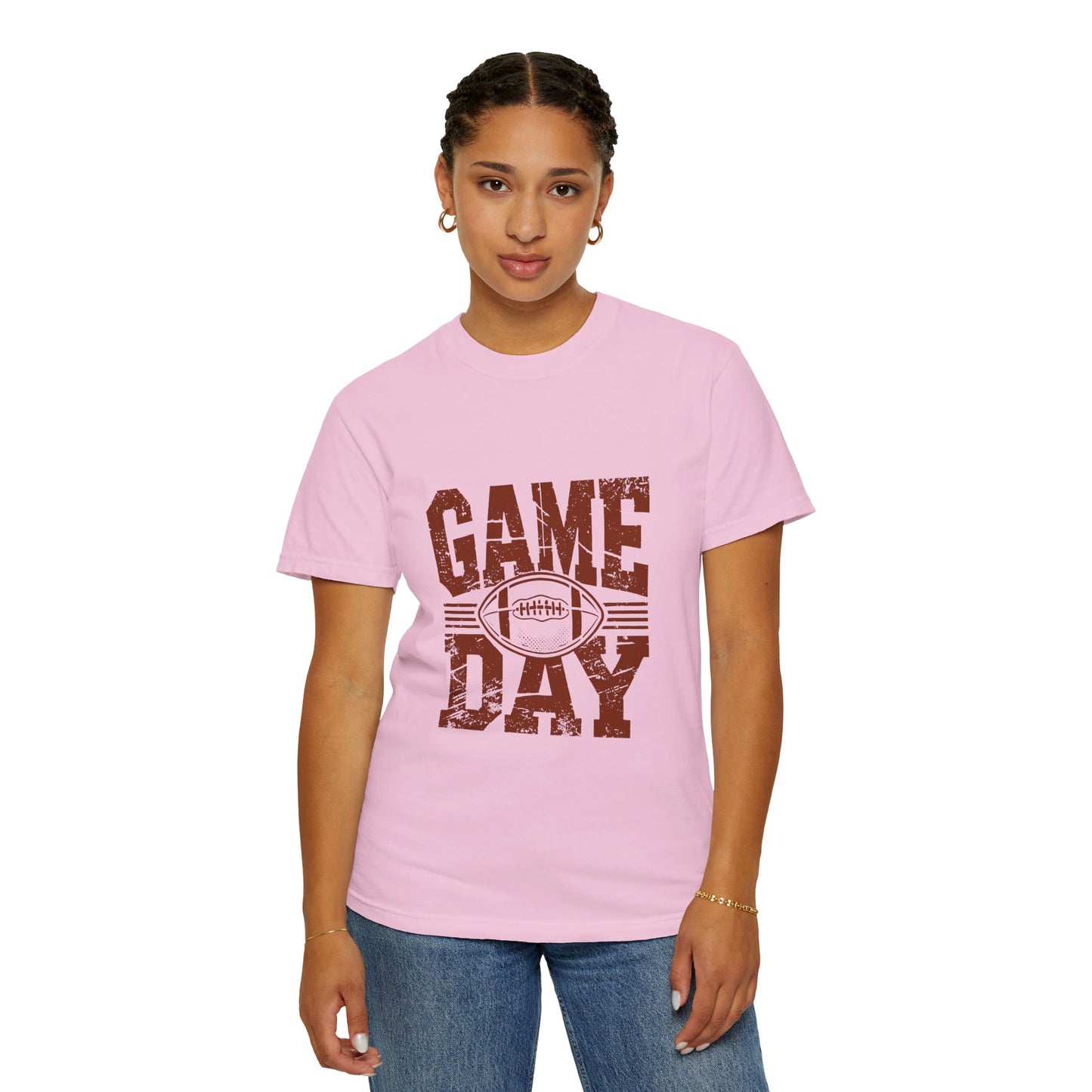 Game Day Unisex Garment-Dyed T-shirt, Football Tee, Sports Apparel, Gift for Him, Casual Wear, Tailgate Outfit, Game Night Shirt