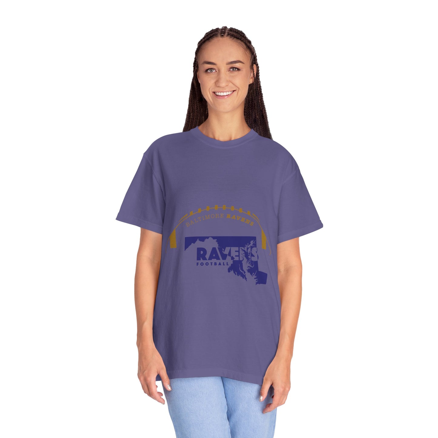 Baltimore Ravens Garment-Dyed T-Shirt - Unisex Football Fan Tee, Casual Wear, Game Day Apparel, Sports Merchandise, Birthday Gift