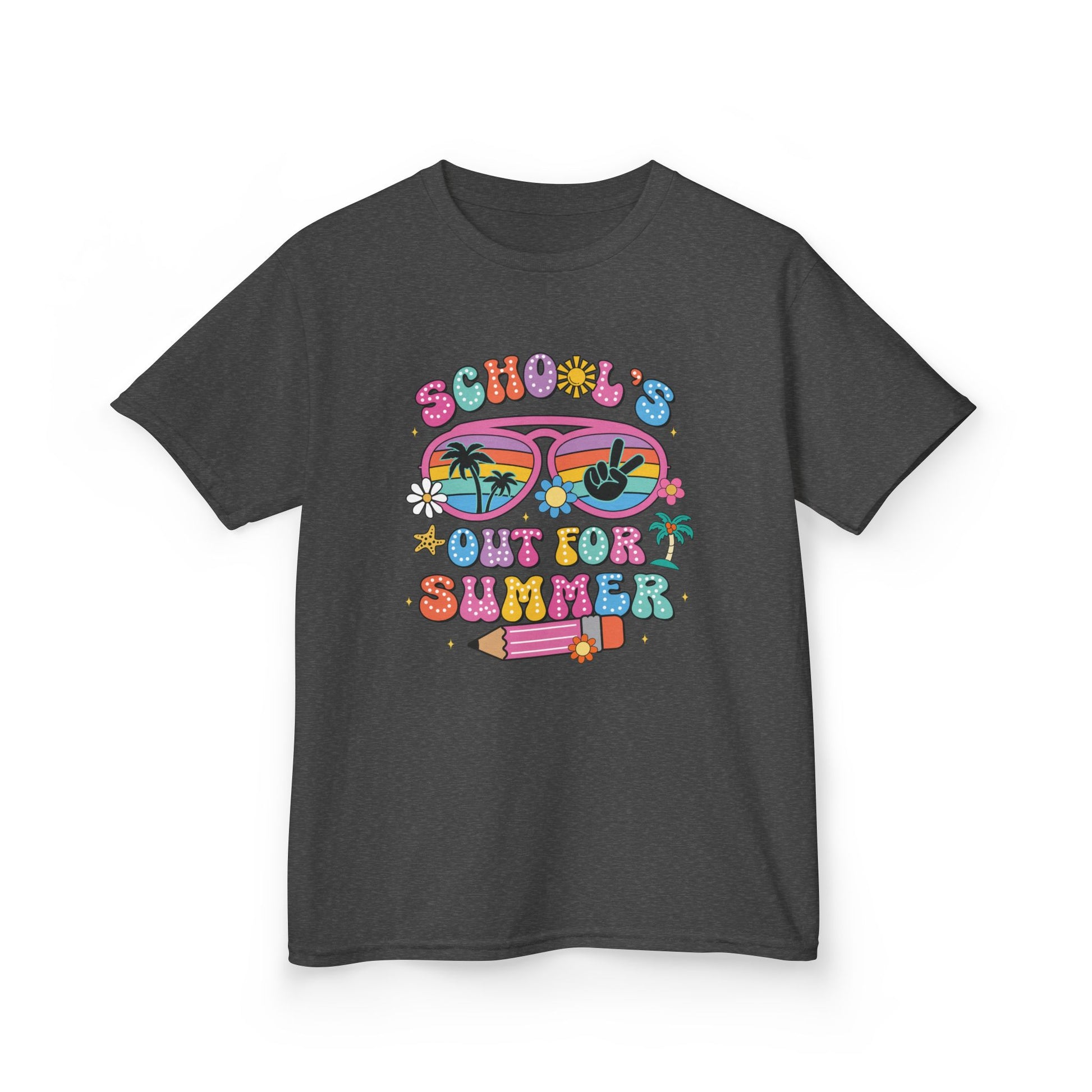 Summer Vibes Kids Tee, School's Out Shirt, Kids Summer T-Shirt, Fun Graphic Tee, Youth Casual Wear - To Be Designs