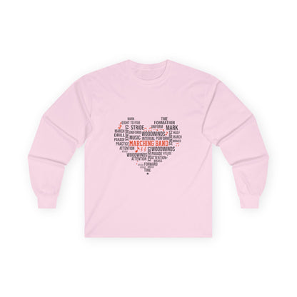 Long Sleeve Tee - Heart of a Marching Band Design - To Be Designs