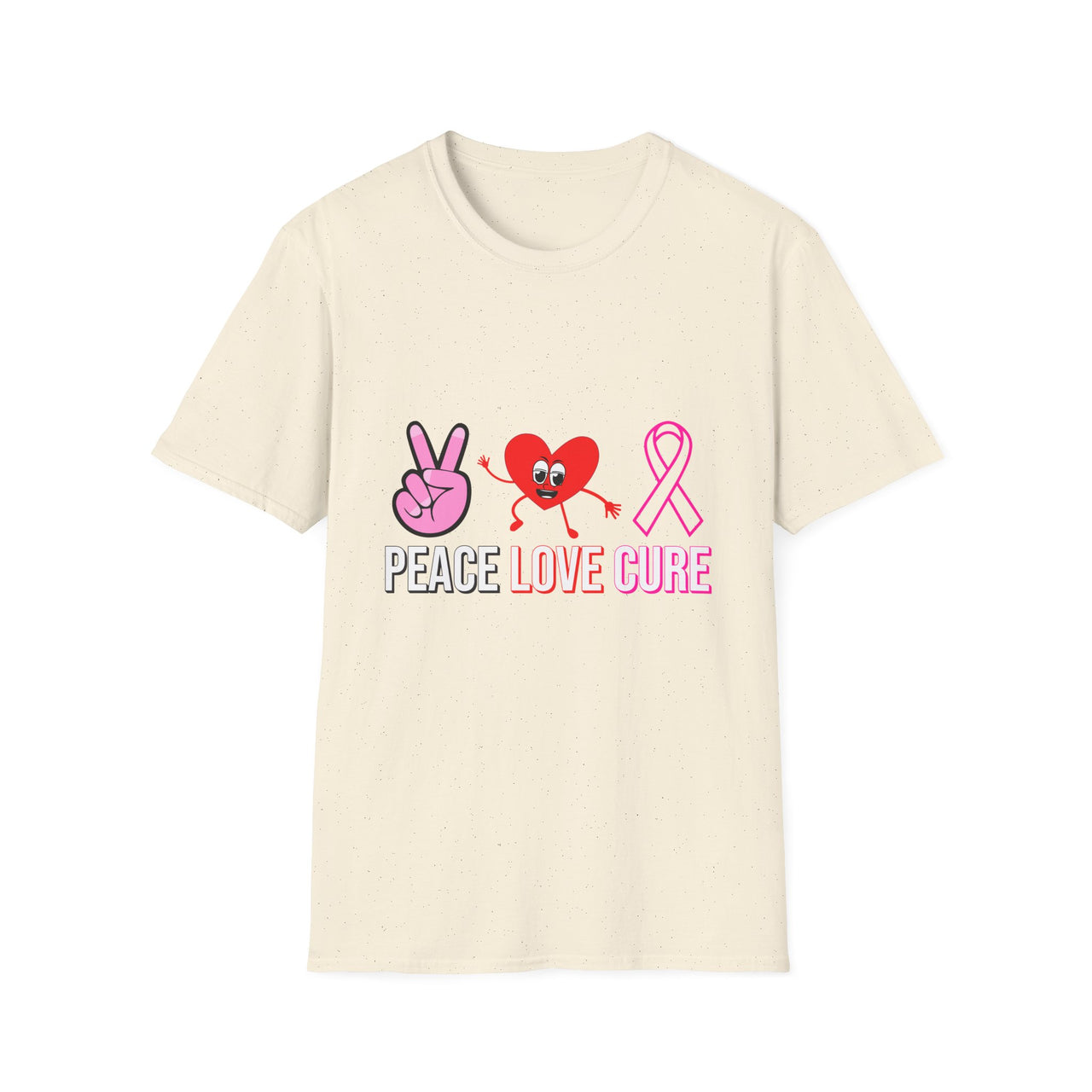 Peace Love Cure T-Shirt — Breast Cancer Awareness Tee