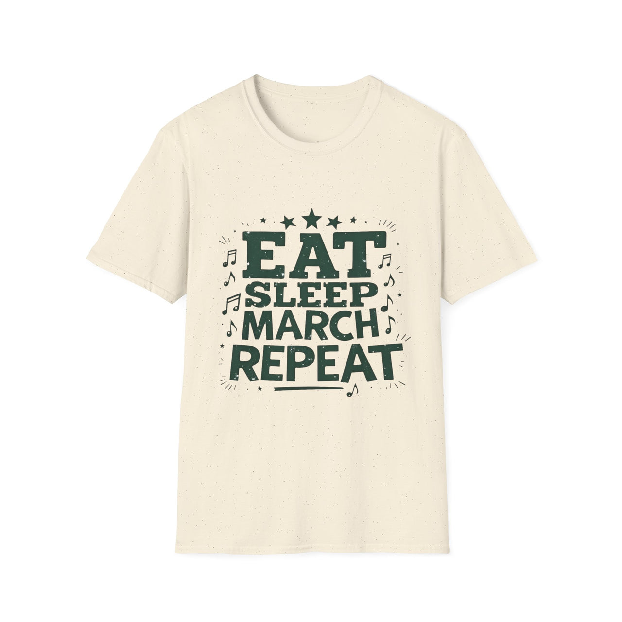 Marching Band Unisex T-Shirt - Eat Sleep March Repeat Design