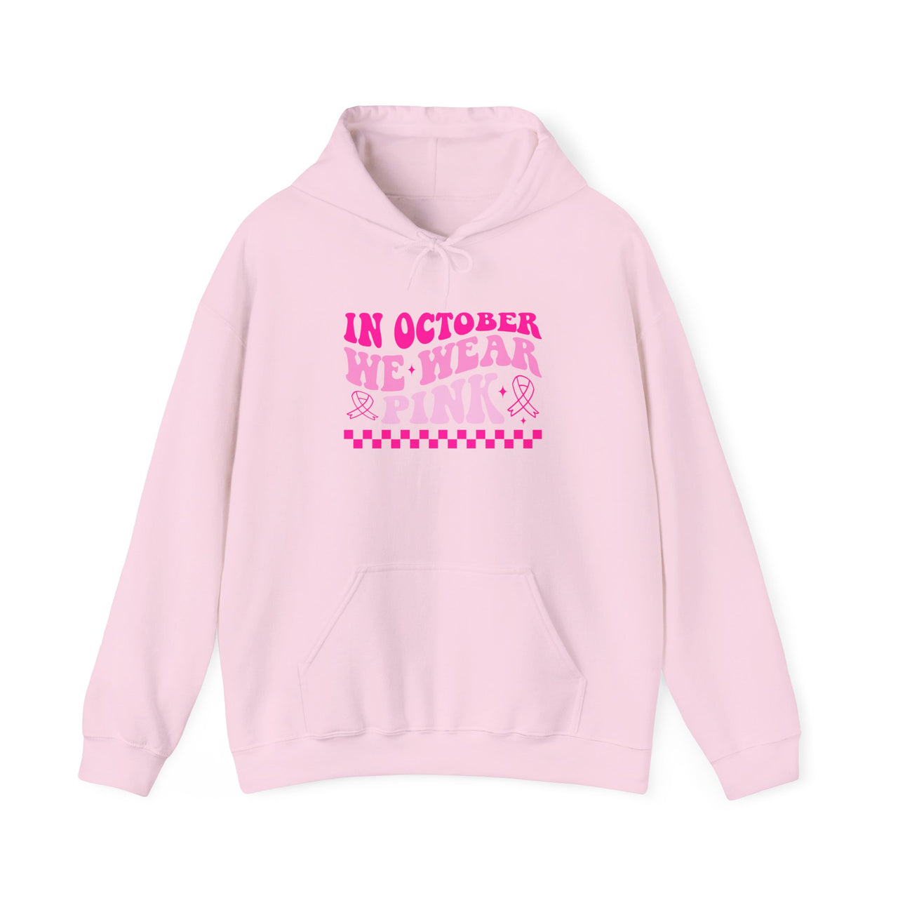 Breast Cancer Awareness Hoodie — “In October We Wear Pink” Pink Ribbon Hoodie
