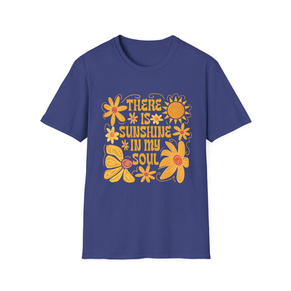 Sunshine in My Soul T-Shirt, Bright Floral Tee, Inspirational Shirt, Gift for Friend, Summer Outfit, Casual Wear - To Be Designs