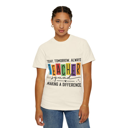Colorful Teacher T-Shirt | Teacher Squad | Gift for Educators, School Spirit Tee, Classroom Apparel, Inspirational Teacher Gift