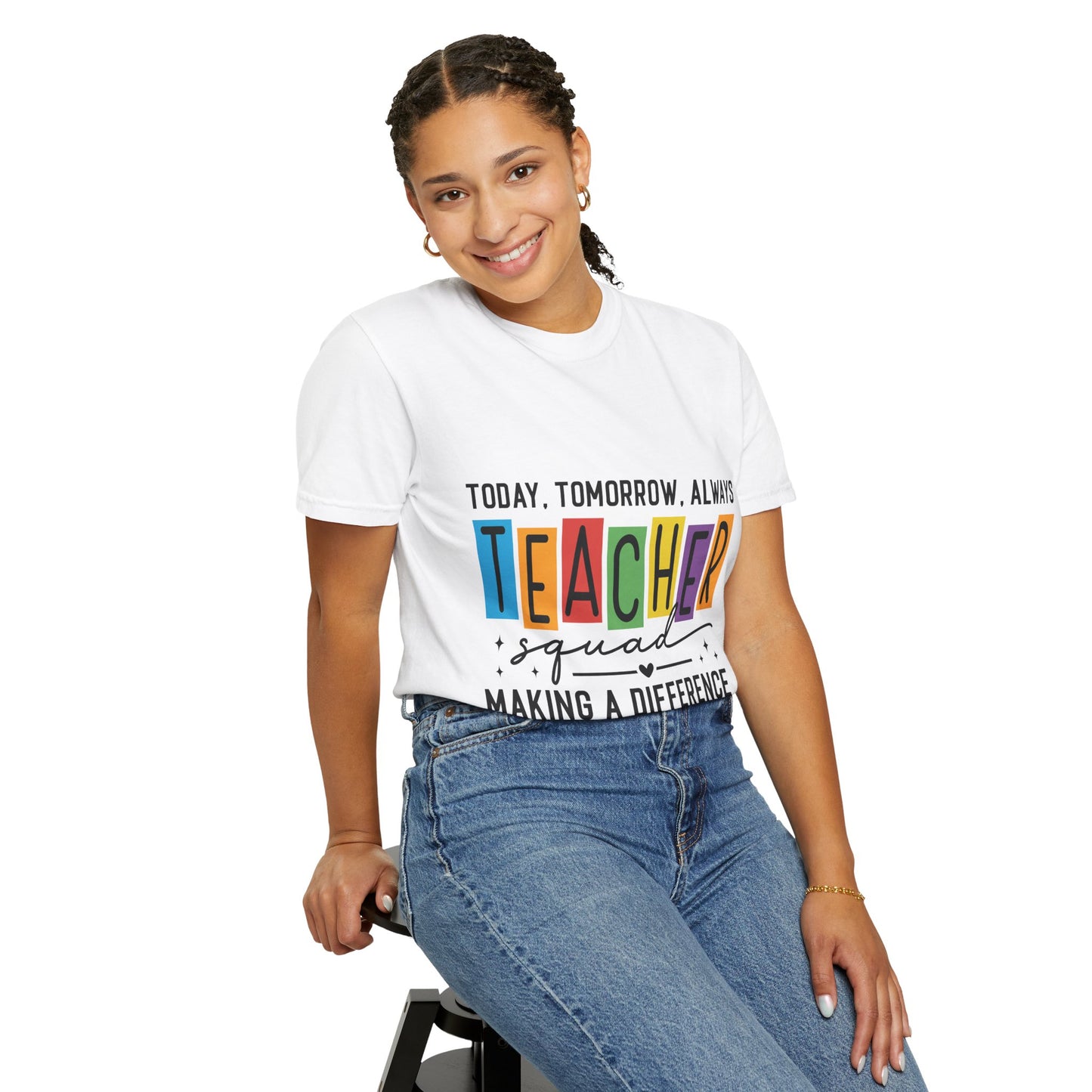 Colorful Teacher T-Shirt | Teacher Squad | Gift for Educators, School Spirit Tee, Classroom Apparel, Inspirational Teacher Gift