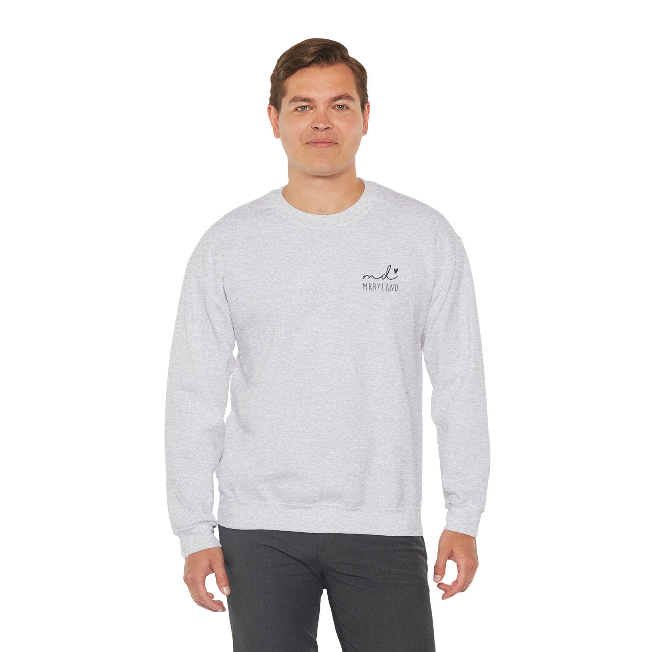 Maryland MD Cozy Unisex Crewneck Sweatshirt, Comfy Layering Piece, Perfect Gift for Friends, Relaxed Style for Every Season, Casual Sweat