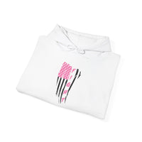 Pink and Black American Flag Graphic Hoodie