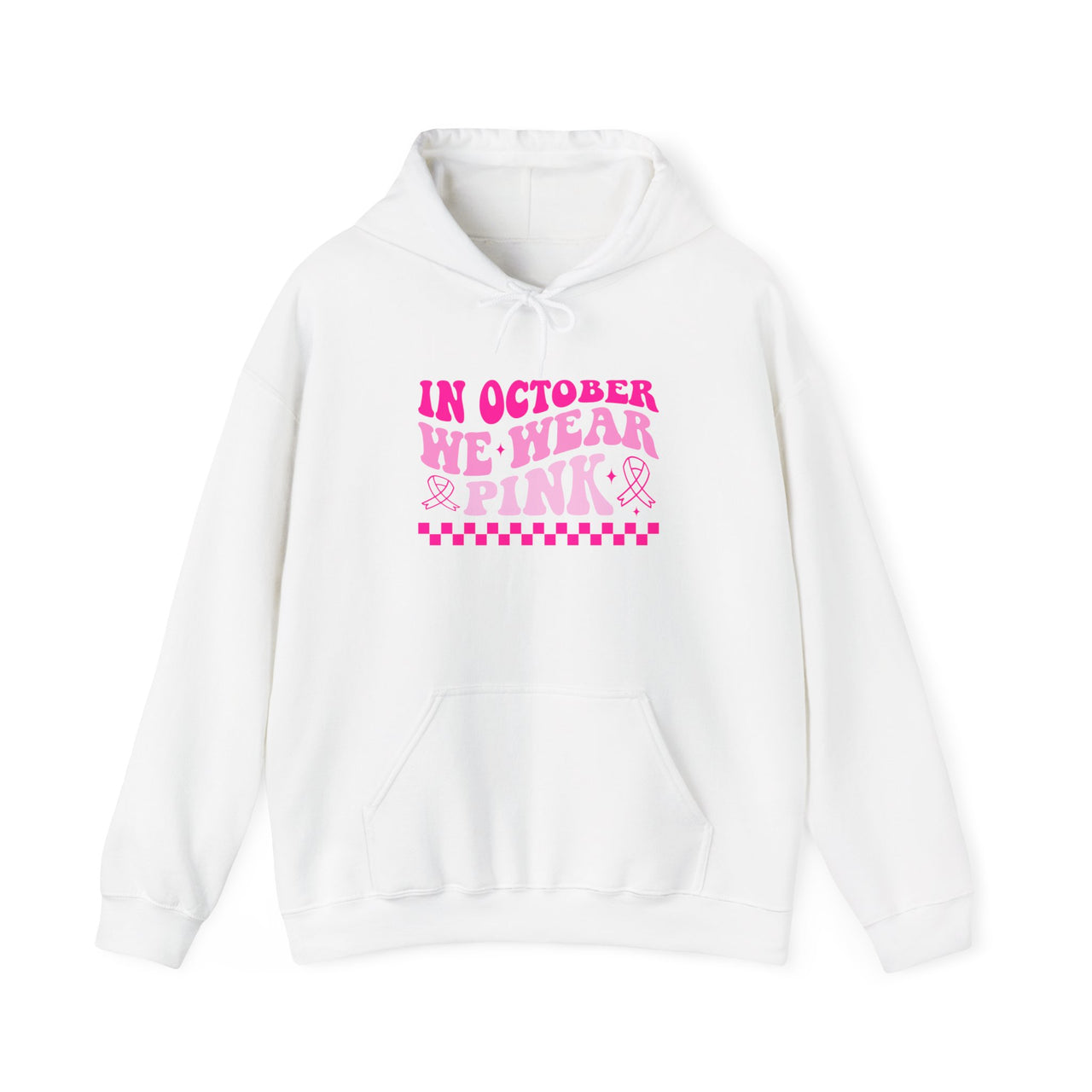 Breast Cancer Awareness Hoodie — “In October We Wear Pink” Pink Ribbon Hoodie