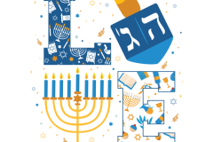 Hanukkah-love-with-menorah-for-jewish-christmas-holiday